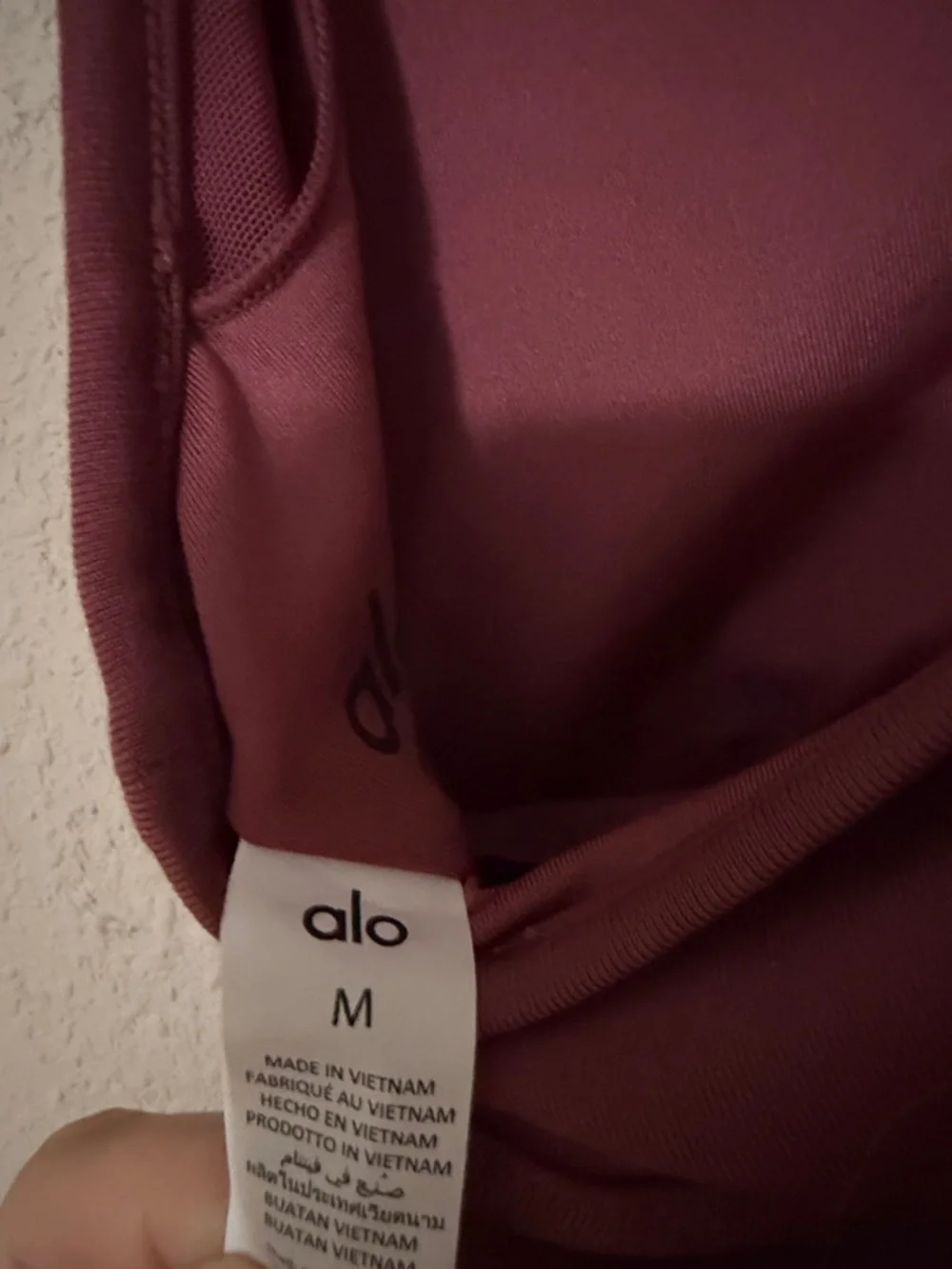 ALO Yoga pink V-neck sports bra - Picture 3 of 3
